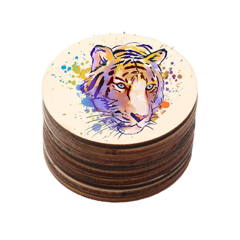 Round Wood Circles – 3/5/10pcs Blank Wooden Discs for DIY Crafts, Pyrography, Scrapbooking & Model Building